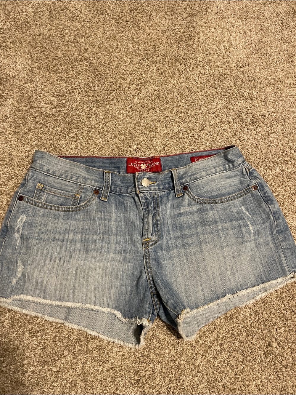 Lucky Brand Faded Light Blue Denim Cutoff Shorts
